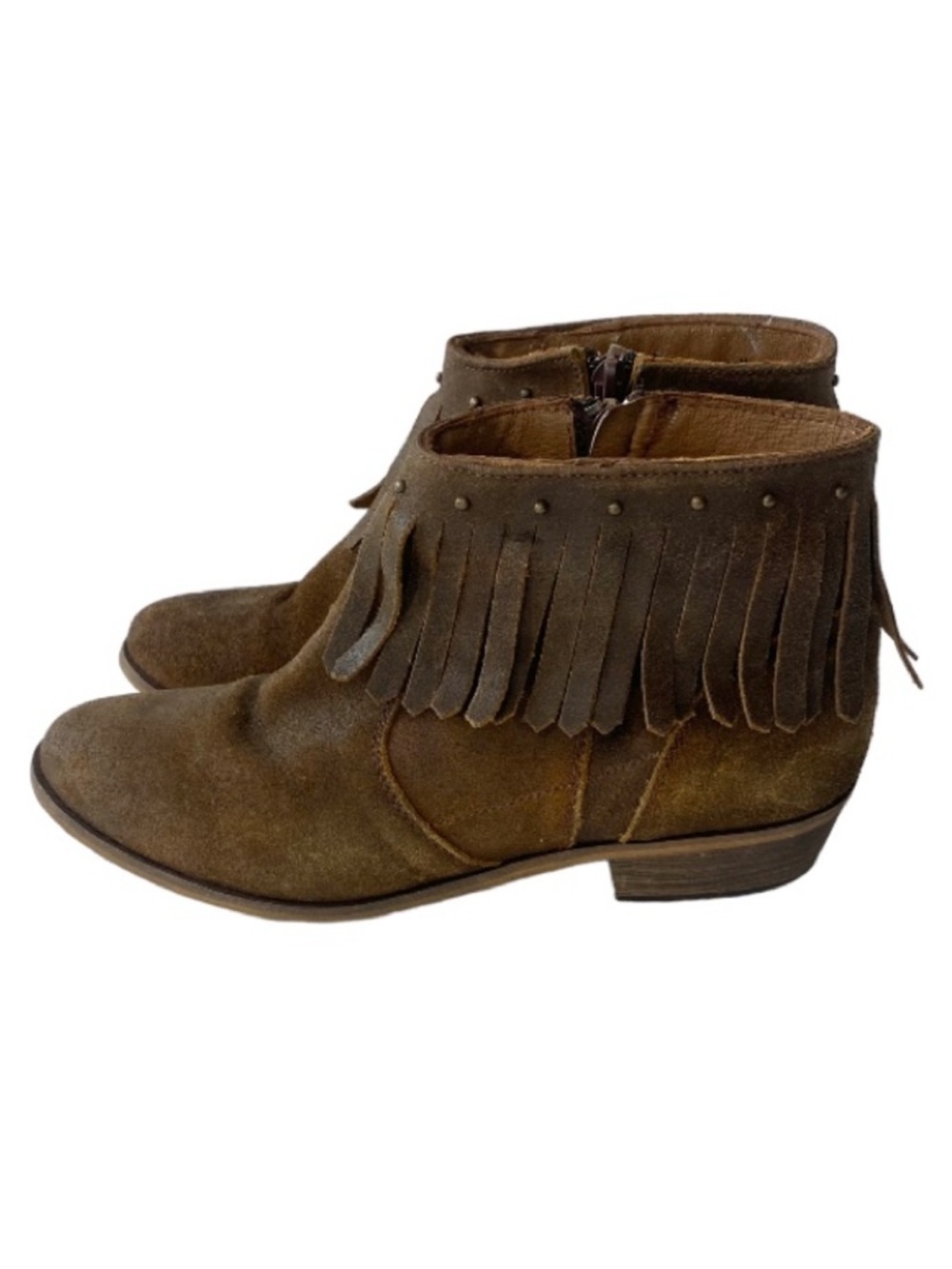 Minnetonka Fringe Studded Booties